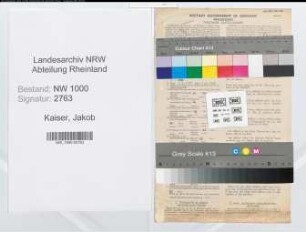 Entnazifizierung Jakob Kaiser, geb. 18.05.1910 (Kaufmann)