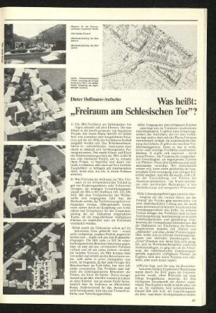 Was heißt: "Freiraum am Schlesischen Tor"?