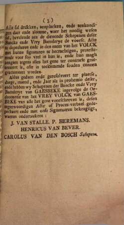Proces-Verbael Ende resolutien gehouden ende genomen op 23 December 1792 door het Volck der Banke ende Vrey-Baenderye van Gaesbeke