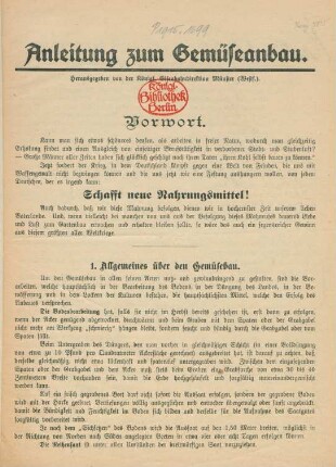 Anleitung zum Gemüseanbau