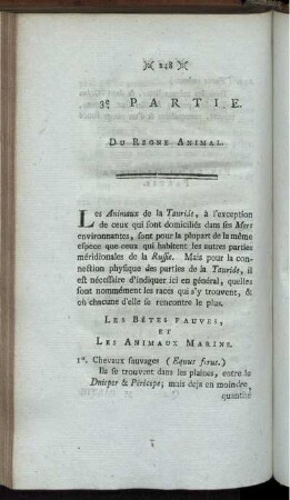 3e. Partie. Du Regne Animal.