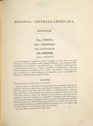 Insecta : Coleoptera, 5. Longicornia