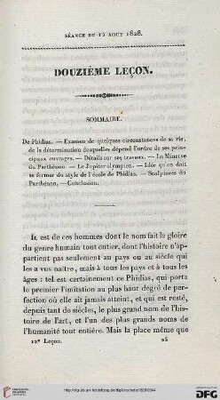 Douzième leçon