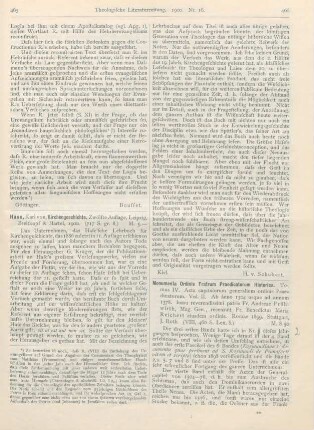 465-466 [Rezension] Hase, Karl von, Kirchengeschichte