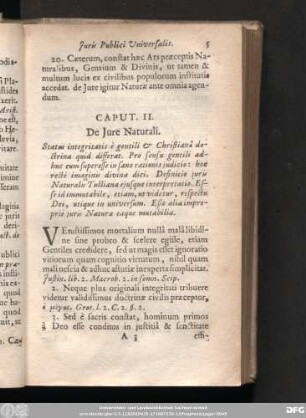 Caput. II. De Iure Naturali.