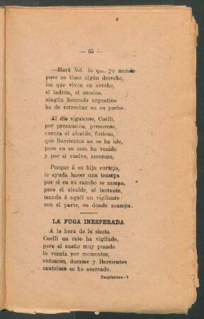 La fuga inesperada