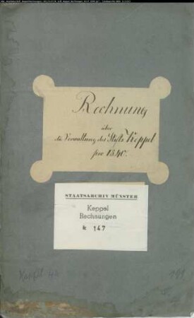 Rechnung des Stiftsfonds