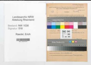Entnazifizierung Erich Raedel , geb. 19.03.1898 (Eicher)