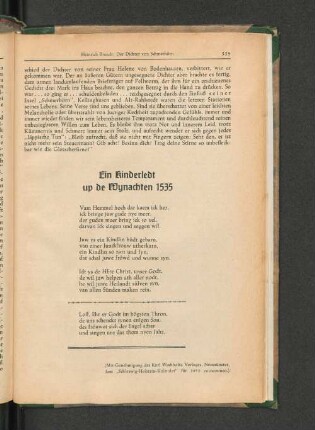 Ein Kinderledt up de Wynachten 1535