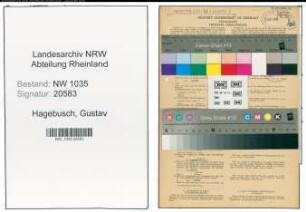 Entnazifizierung Gustav Hagebusch , geb. 01.10.1897 (Bergmann)