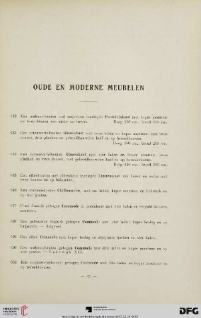 Oude en Moderne Meubelen (Nr. 642-688)