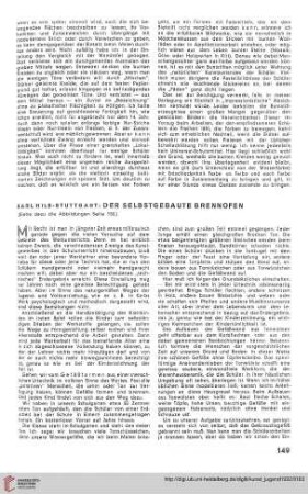 N.F. 12.1932: Der selbstgebaute Brennofen