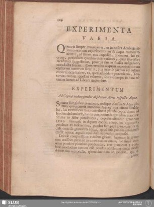 Experimenta Varia
