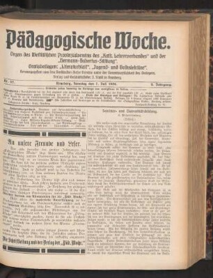 An unsere Freunde und Leser