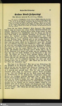 Gustav Adolf-Festpredigt