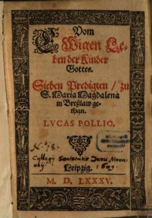 Vom ewigen Leben der Kinder Gottes