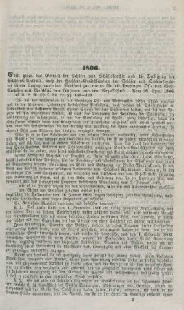 1806 bis 1815
