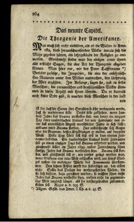 Das neunte Capitel. Die Theogonie der Amerikaner