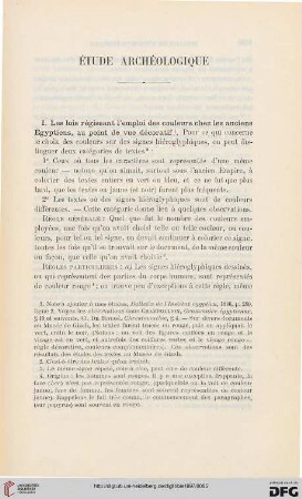 3.Ser. 8.1897: Étude archéologique