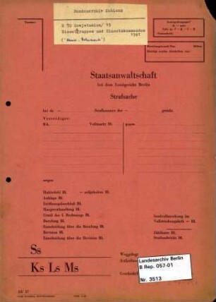 Dokumentensammlung B I b 246 - 251