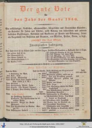 Der gute Bote für das Jahr der Gnade 1856.