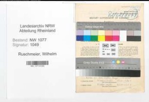 Entnazifizierung Wilhelm Ruschmeier , geb. 12.12.1886 (Polizist)