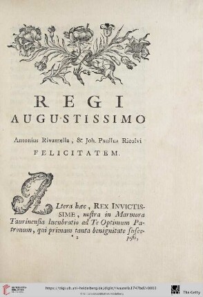 Regi augustissimo