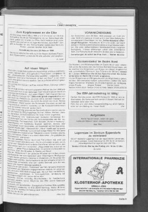 Der EBV-Jahresbeitrag ist fällig!