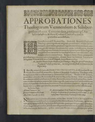 Approbationes