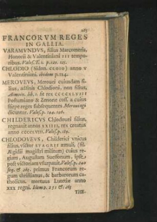Francorum Reges In Gallia.