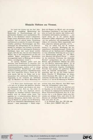 26.1930 Beiblatt Sp. 217-230: Römische Hufeisen aus Virunum