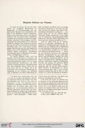 26.1930 Beiblatt Sp. 217-230: Römische Hufeisen aus Virunum