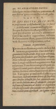 Primum Argumentum.