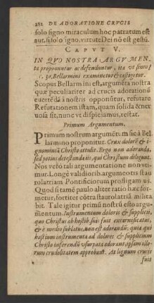 Primum Argumentum.