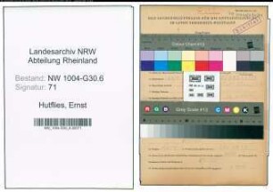 Entnazifizierung Ernst Hutflies , geb. 23.09.1897 (Schiffer)