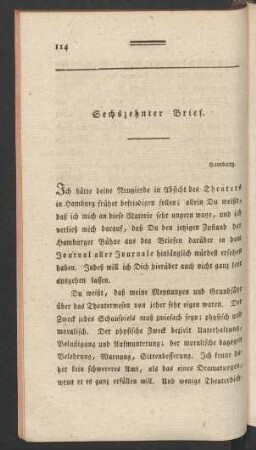 Sechszehnter Brief