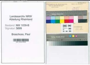Entnazifizierung Paul Braschoss , geb. 00.00.0000 (Beamter)