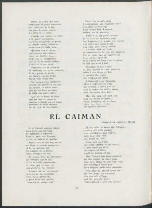 El caimán - [Texto y notas musicales]