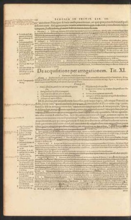 De acquisitione per arrogationem. Tit. XI.