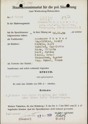 Mössmer, Annemarie