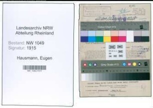 Entnazifizierung Eugen Hausmann , geb. 24.08.1893 (Landwirt)