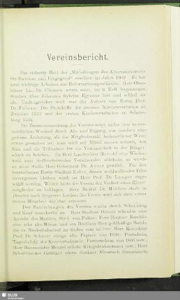Vereinsbericht