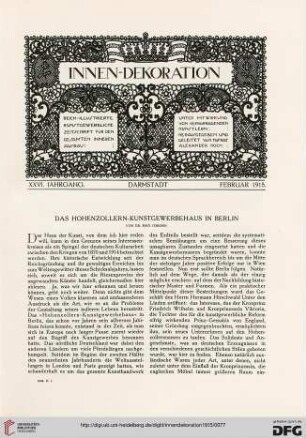 Das Hohenzollern-Kunstgewerbehaus in Berlin