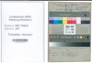 Entnazifizierung Hermann Trompetter , geb. 16.03.1913 (Arbeiter)