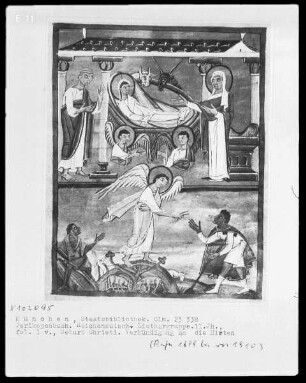 Perikopenbuch — Christi Geburt und Verkündigung an die Hirten, Folio 1verso