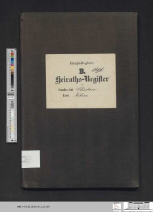 Heiratsregister Kliestow 1896