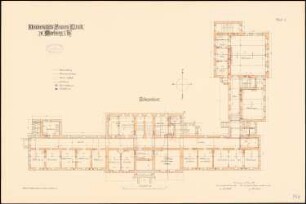Frauenklinik der Philipps-Universität Marburg: Grundriss Keller 1:100