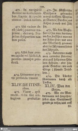 XLIV. De Itineribus