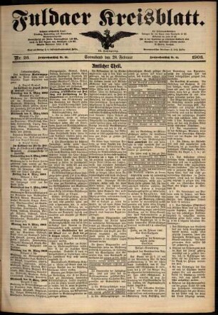 Zweite Ausgabe vom Samstag, den 28. Februar 1903.