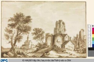 Landschaft mit Ruine